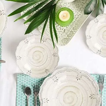 Elegant Melamine Dinnerware Set for Indoor and Outdoor Use