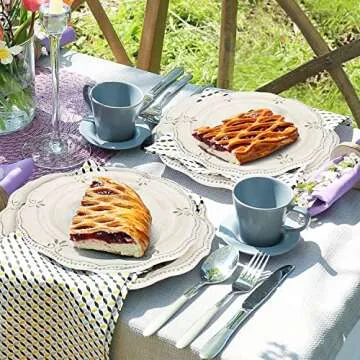 Elegant Melamine Dinnerware Set for Indoor and Outdoor Use