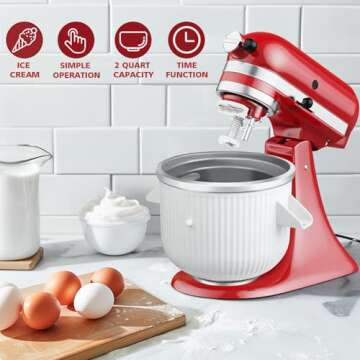 Ice Cream Attachment for KitchenAid Stand Mixer