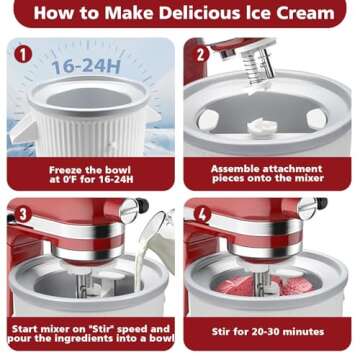 Ice Cream Attachment for KitchenAid Stand Mixer