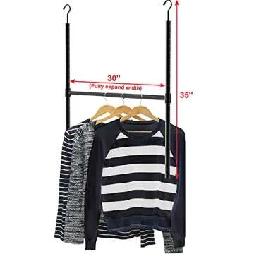 Adjustable Closet Hanging Rod for Space-Saving Solutions