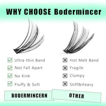 Bodermincer 10D/20D/30D/40D/50D Cluster to Choose Large Tray 240pcs D Curl Individual Cluster Eyelashes False Eyelashes Extension Individual Eyelash Bunche Lash Cluster DIY at Home (20D-13mm)