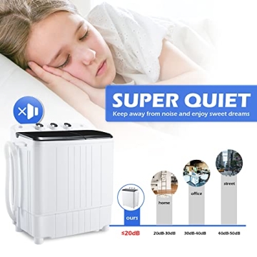 HABUTWAY Twin Tub Washing Machine for Small Spaces