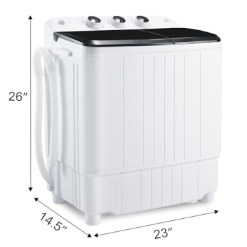 HABUTWAY Twin Tub Washing Machine for Small Spaces