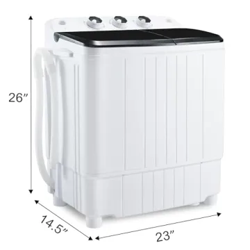 HABUTWAY Twin Tub Washing Machine for Small Spaces