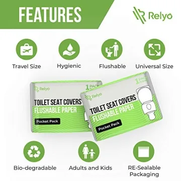 Flushable Biodegradable Toilet Seat Covers 50 Pack