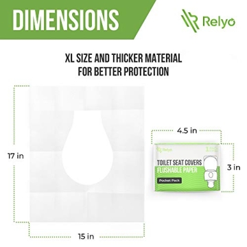 Flushable Biodegradable Toilet Seat Covers 50 Pack