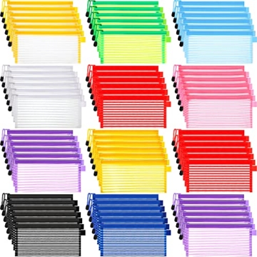 Leelosp 80 Pcs Mesh Zipper Pouches - Vibrant, Durable Multi-Use Tool for School, Travel and Gifts