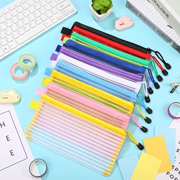 Leelosp 80 Pcs Mesh Zipper Pouches for School Travel