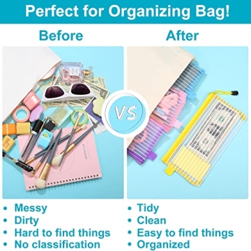 Leelosp 80 Pcs Mesh Zipper Pouches for School Travel