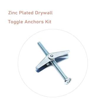 binifiMux 26 Pieces Toggle Bolt and Wing Nut Assortment Kit for Drywall Hanging Heavy Items 1/8" 3/16" 1/4"