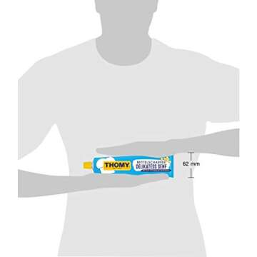 Grehge Deutscher Deli Senf in einer Tube | Mischung aus braunen und gelben Senfkörnern | 200 ml | THOMY | Deutschland