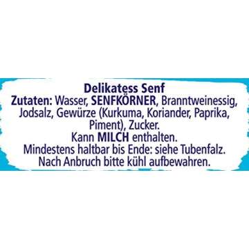Grehge Deutscher Deli Senf in einer Tube | Mischung aus braunen und gelben Senfkörnern | 200 ml | THOMY | Deutschland