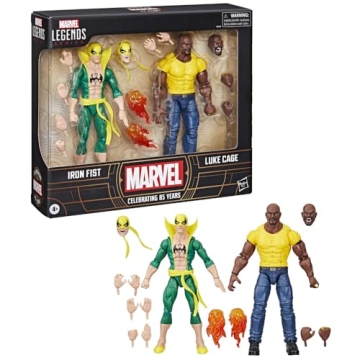 Marvel Legends Iron Fist and Luke Cage 6-Inch Action Figures 85th Anniversary Collectible