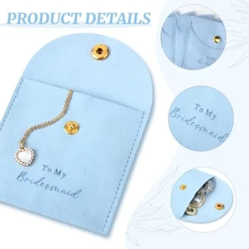 Bridesmaid Proposal Gift Set of 8 Velvet Jewelry Bags