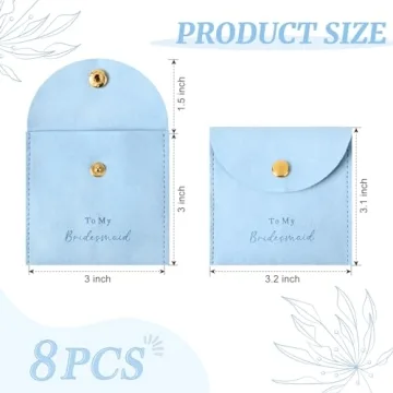 Bridesmaid Proposal Gift Set of 8 Velvet Jewelry Bags