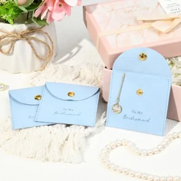 Bridesmaid Proposal Gift Set of 8 Velvet Jewelry Bags