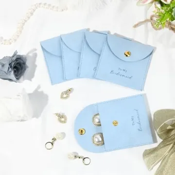 Bridesmaid Proposal Gift Set of 8 Velvet Jewelry Bags