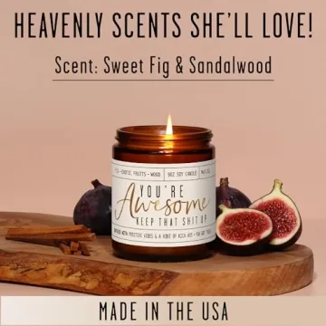 You're Awesome Candle Inspirational Gift for Women