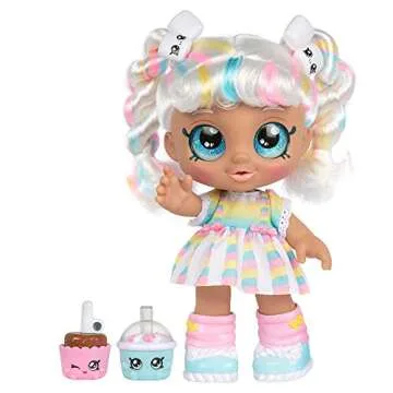 Kindi Kids Snack Time Friends - Pre-School Play Doll, Marsha Mello - for Ages 3+ | Changeable Clothes and Removable Shoes - Fun Play, for Imaginative Kids