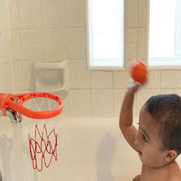 3 Bees & Me Bath Basketball Hoop & Balls Set