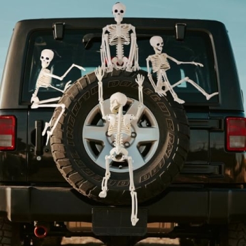 Feir 16" Skeletons Halloween Decorations - 5PCS Posable Skull Props