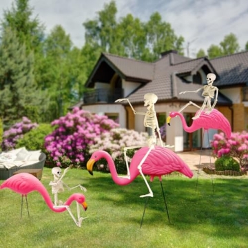 Feir 16" Skeletons Halloween Decorations - 5PCS Posable Skull Props