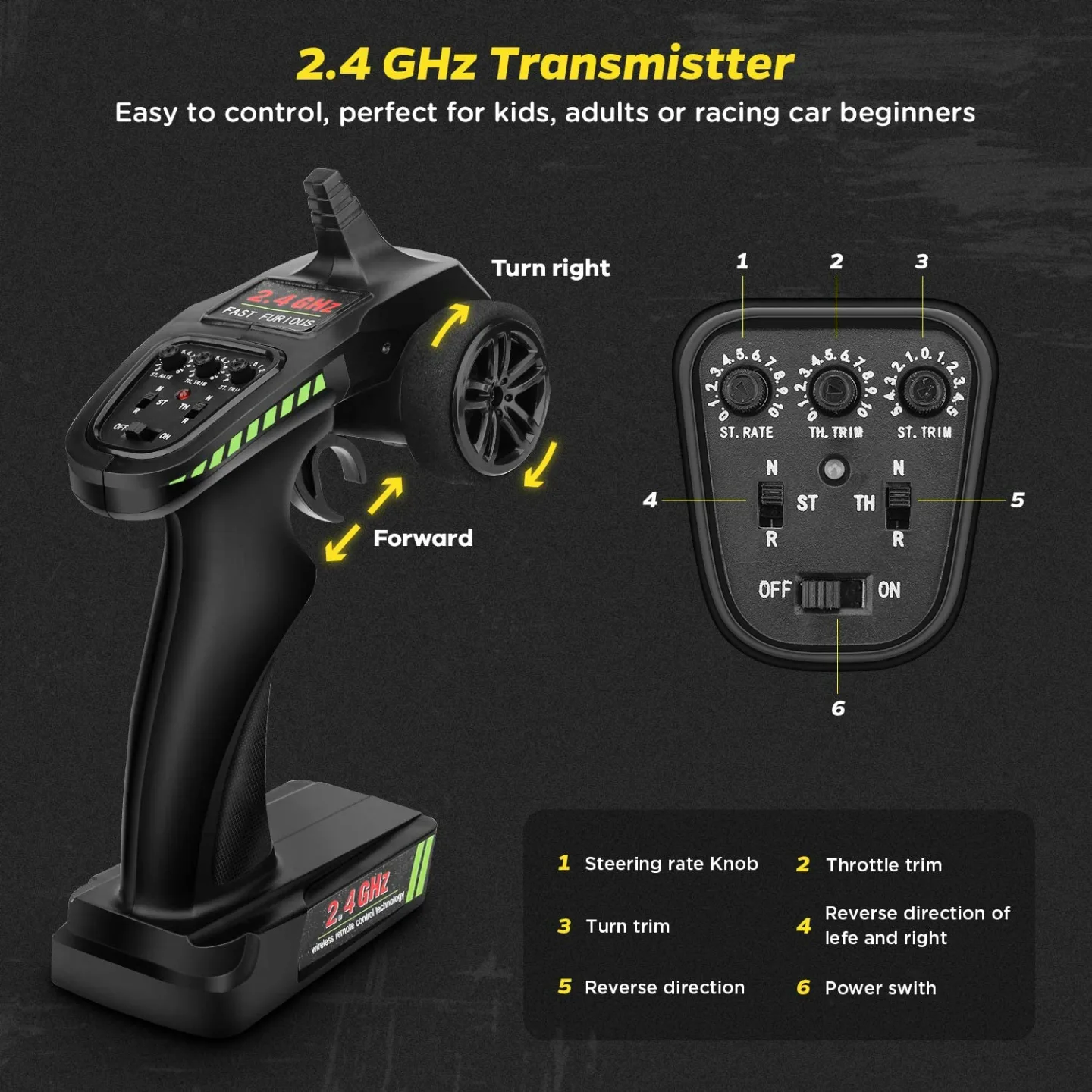 High Speed 4WD Remote Control Car for Kids & Adults
