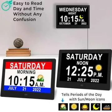Véfaîî 11.5 Inch Digital Clock - Extra Large Display, Reminders & Auto DST