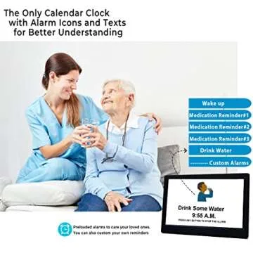 Véfaîî Large Digital Clock with 19 Alarms & Reminders