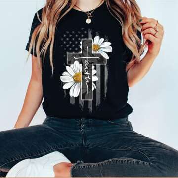 Love in Faith Daisy Christian T-Shirt for Women