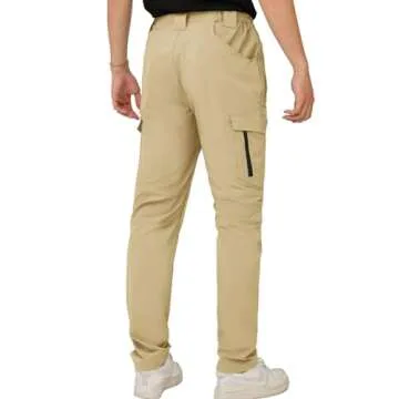 WORK IDEA Men's Stretch Waterproof Hiking Pants for Outdoors
