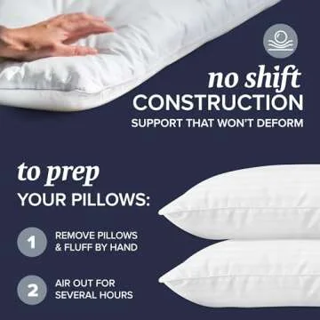 Beckham Hotel Collection Queen Size Pillows and Pillow Protectors - Sets of 2