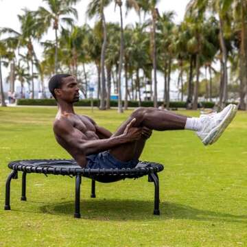 JumpSport 39" Adult Fitness Trampoline Rebounder, Adjustable Bounce, 300lb Max, 350 PRO