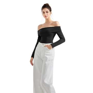 SUUKSESS Sexy Off Shoulder Bodysuit for Parties