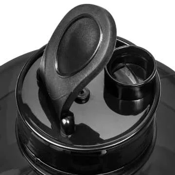 NatureWorks HydroMATE Half Gallon Water Bottle with Times to Drink BPA Free Leak Proof Reusable Jug with Handle 64 oz