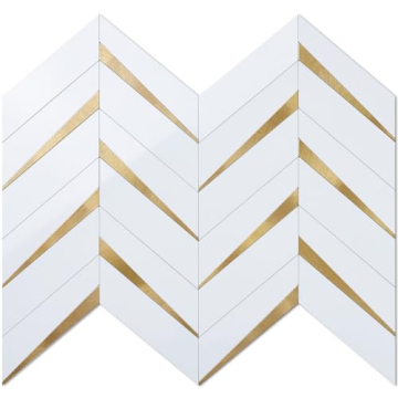 DICOFUN Peel and Stick Herringbone Backsplash Tiles - Elegant DIY Solution for Home Improvements