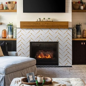 DICOFUN Peel and Stick Herringbone Backsplash Tiles