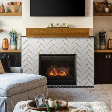 DICOFUN Peel and Stick Herringbone Backsplash Tiles