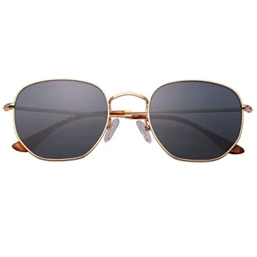 K KAREZOG Retro Hexagonal Sunglasses for Men and Women