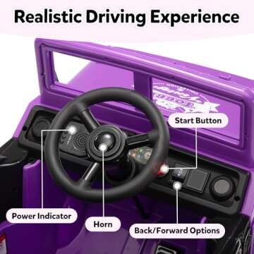 TOBBI 12V Kids Ride On Truck, Toddlers Battery Electric Powered Toy Car to Drive with Off-Road Wheel...