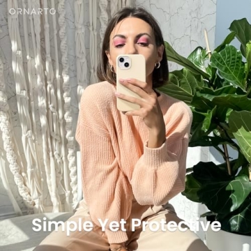 ORNARTO iPhone 14 Case Slim Liquid Silicone Cover for Protection