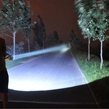 ODEAR Super Bright Torch Searchlight Handheld Portable LED Spotlight USB Rechargeable Flashlight for...