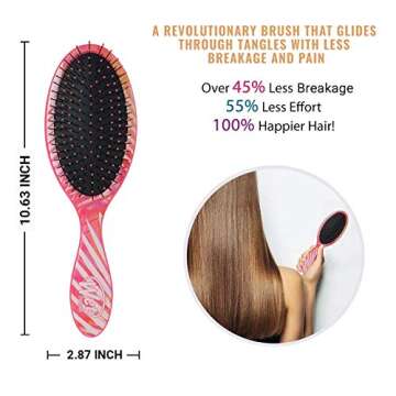 Wet Brush Original Detangler Hair Brush, Bamboo (Liquid Tropics) - Detangler Brush with Soft & Flexible Bristles - Detangling Brush for Curly Hair - Tangle-Free Brush for Straight, Thick, & Wavy Hair