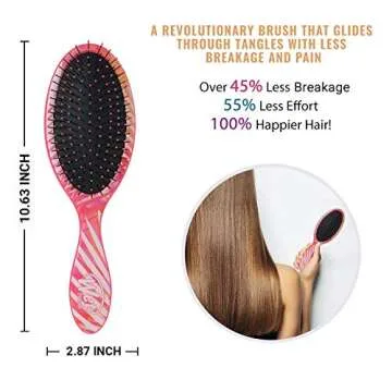 Wet Brush Original Detangler Hair Brush, Bamboo (Liquid Tropics) - Detangler Brush with Soft & Flexible Bristles - Detangling Brush for Curly Hair - Tangle-Free Brush for Straight, Thick, & Wavy Hair