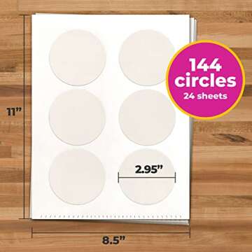 PhotoCake® Pre-Cut 3" Circles for Edible Photo Printing - 144 Pack