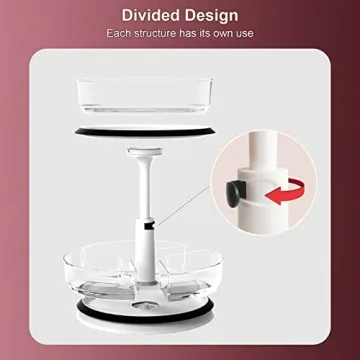 Ynelyase 2 Tier Lazy Susan Organizer for Home and Office