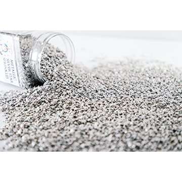 Sweet Eva’s METALLIC SILVER STAR SPRINKLES, Dairy-Free,Gluten-Free,Egg-Free,Soy-Free,Nuts-Free,Vegan,Kosher,Jimmies,Cupcakes,Cookies,Cakes,Decorating,Baking,Topper,Bulk Candy,Large, Large, 1.5 Pound