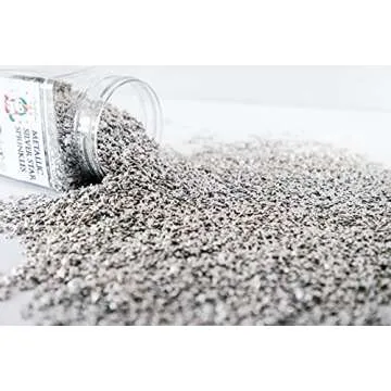 Sweet Eva’s METALLIC SILVER STAR SPRINKLES, Dairy-Free,Gluten-Free,Egg-Free,Soy-Free,Nuts-Free,Vegan,Kosher,Jimmies,Cupcakes,Cookies,Cakes,Decorating,Baking,Topper,Bulk Candy,Large, Large, 1.5 Pound