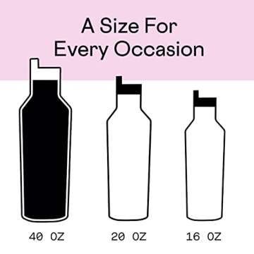 Corkcicle 40 oz Insulated Canteen Water Bottle in Rose Quartz